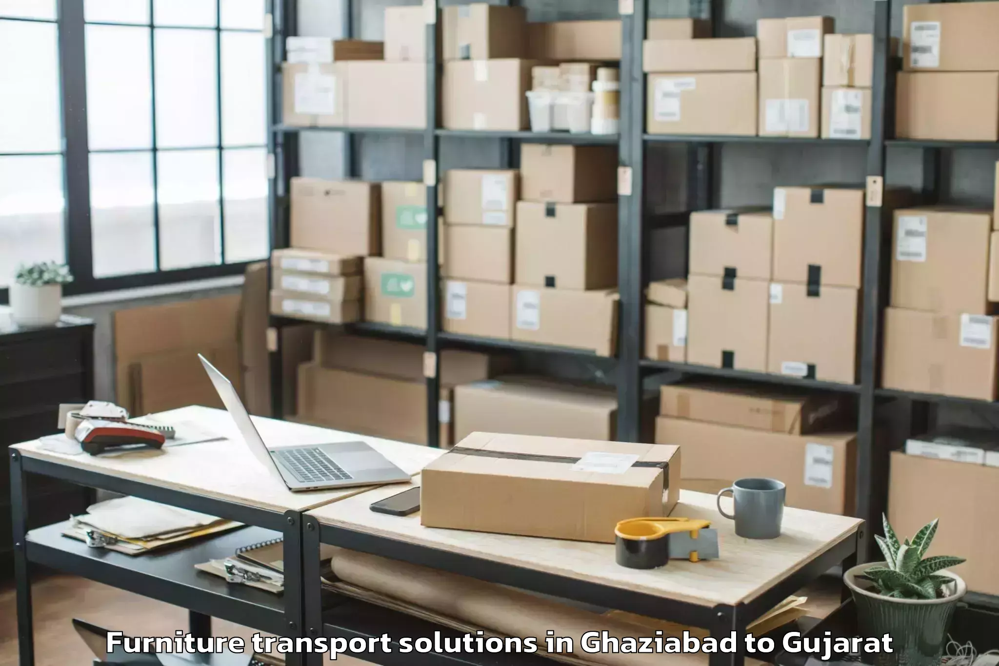 Discover Ghaziabad to Garbada Furniture Transport Solutions